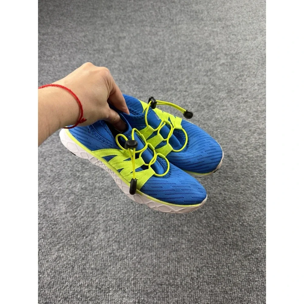 Aleader XDRain Kids Water Shoes Blue Neon Green Quick Dry Slip On‎ US 2